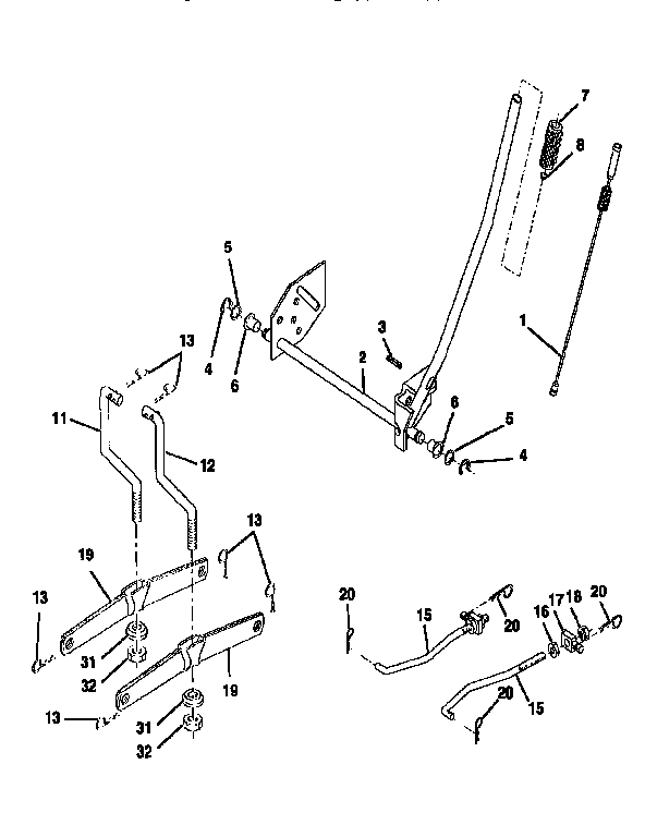 Craftsman 917259544 mower lift diagram