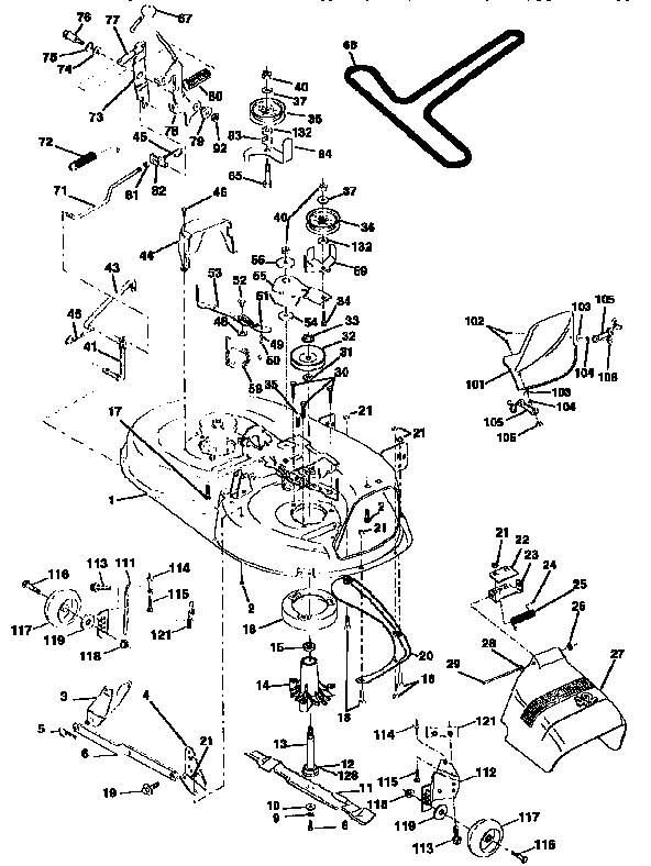 Craftsman 917259544 mower deck diagram