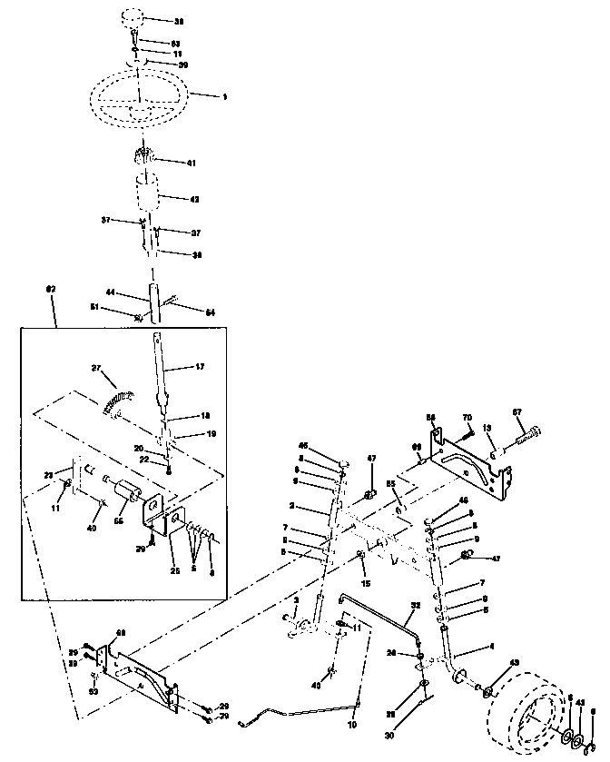 Craftsman 917259161 steering assembly diagram