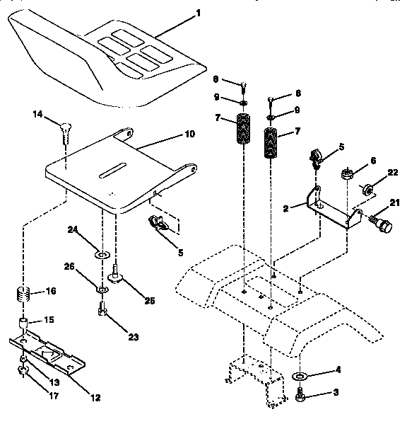 Craftsman 917259161 seat assembly diagram