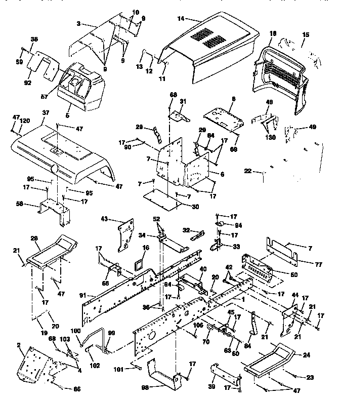 Craftsman 917258971 chassis and enclosures diagram