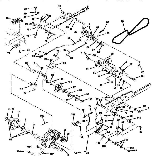 Craftsman 917258971 ground drive diagram
