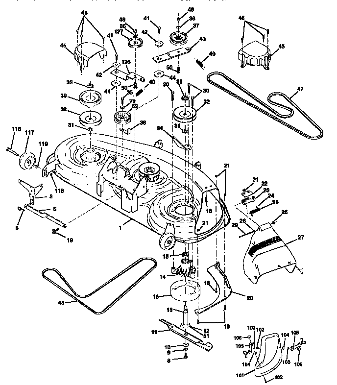 Craftsman 917258971 mower deck diagram