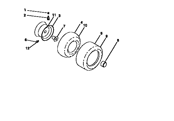 Craftsman 917258971 wheels and tires diagram