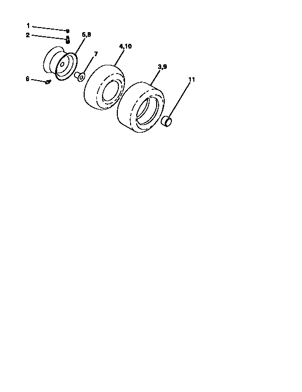 Craftsman 917258673 wheels and tires diagram