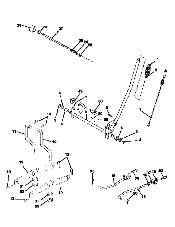 Craftsman 917258663 mower lift diagram