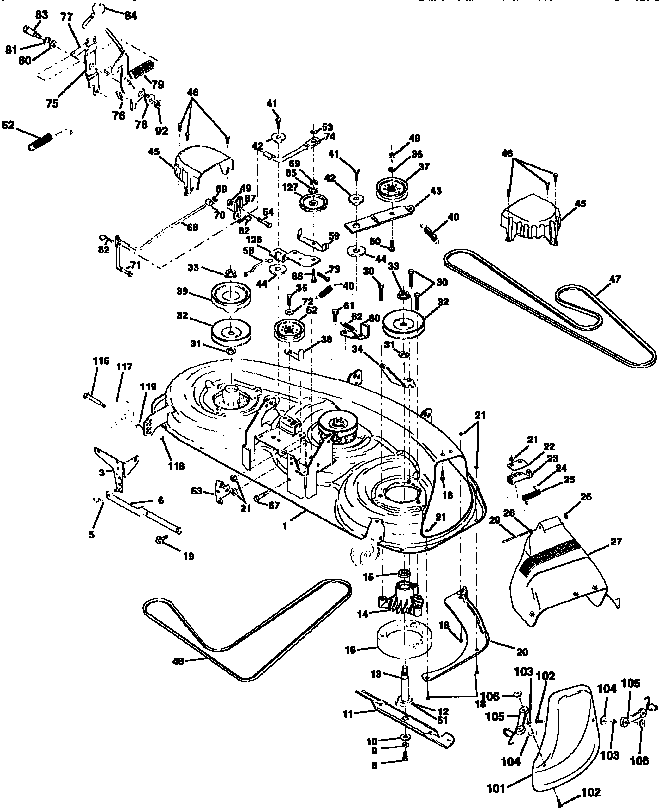 Craftsman 917258663 mower deck diagram