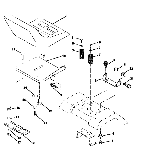 Craftsman 917258557 seat assembly diagram