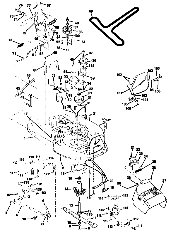 Craftsman 917258557 mower deck diagram
