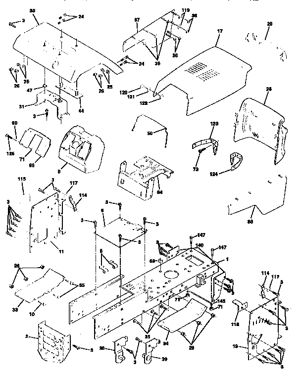 Craftsman 917258592 chassis and enclosures diagram