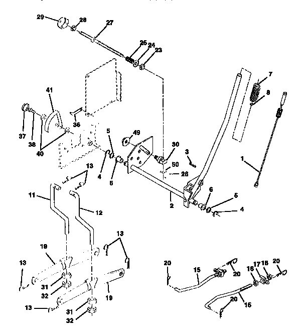 Craftsman 917258592 mower lift diagram