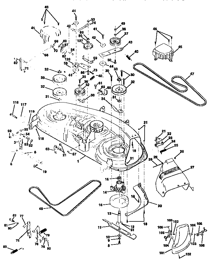 Craftsman 917258592 mower deck diagram