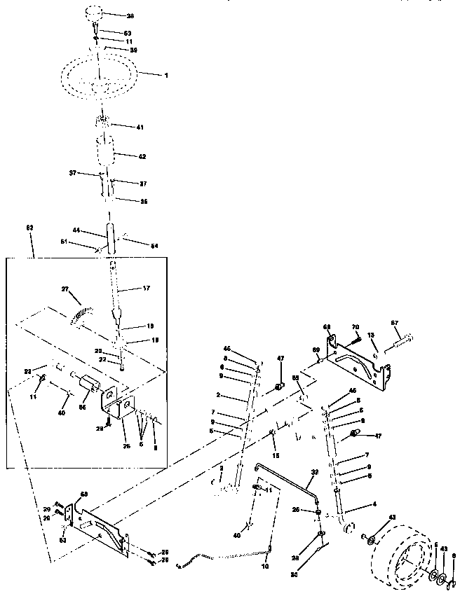 Craftsman 917258672 steering assembly diagram