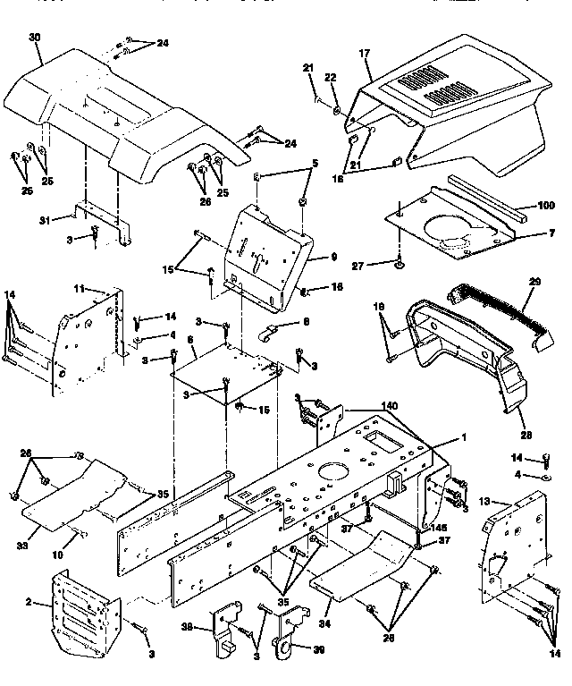 Craftsman 917258103 chassis and enclosures diagram