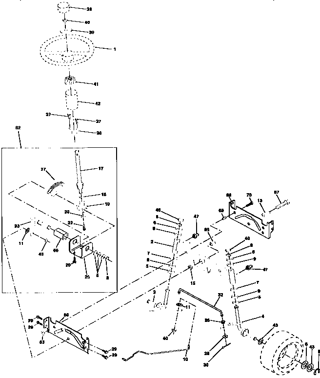 Craftsman 917258103 steering assembly diagram