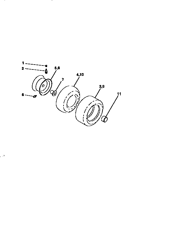 Craftsman 917258103 wheel and tires diagram