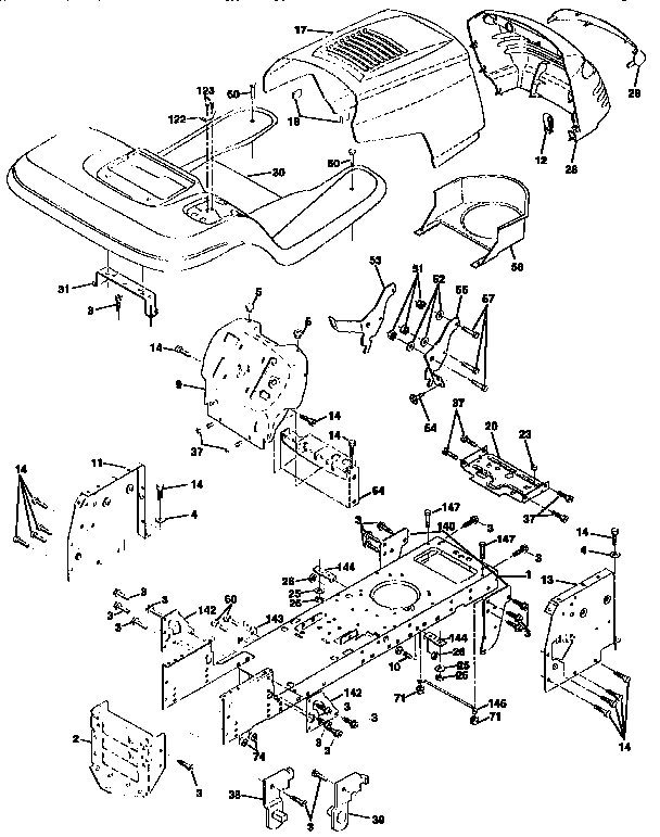 Craftsman 917258564 chassis and enclosures diagram