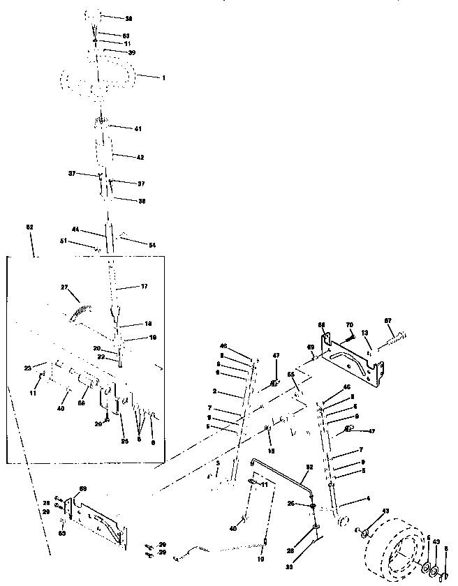 Craftsman 917258564 steering assembly diagram