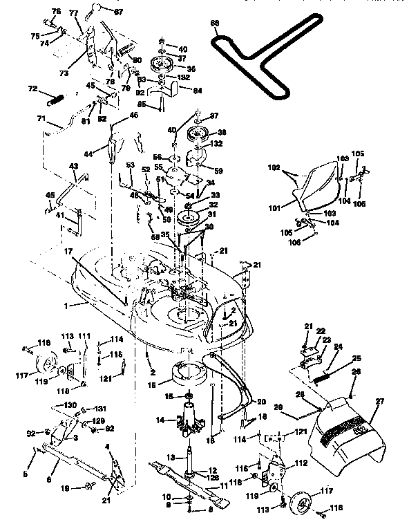Craftsman 917258564 mower deck diagram