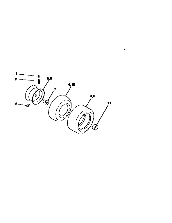 Craftsman 917258564 wheels and tires diagram