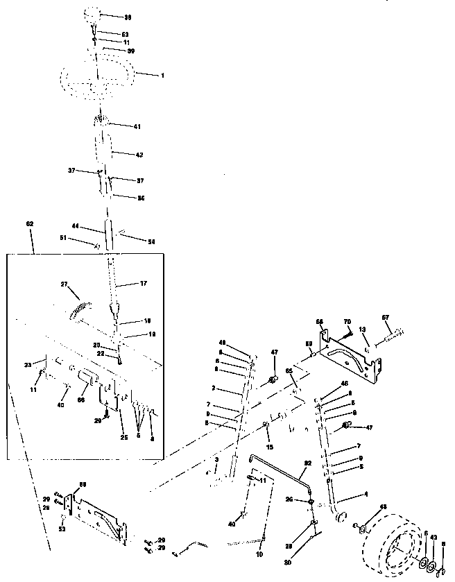 Craftsman 917258662 steering assembly diagram