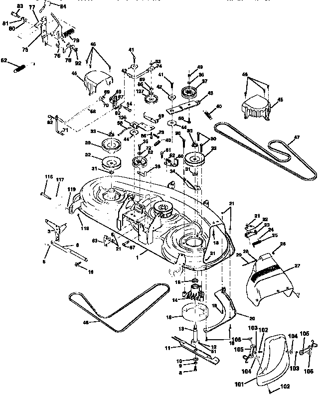 Craftsman 917258662 mower deck diagram