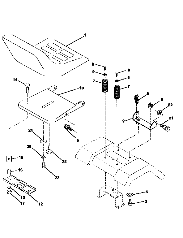 Craftsman 917258662 seat assembly diagram