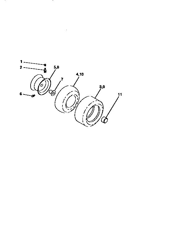 Craftsman 917258662 wheels and tires diagram