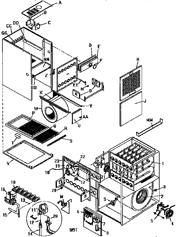 ICP NTC5150BKE2 unit parts diagram