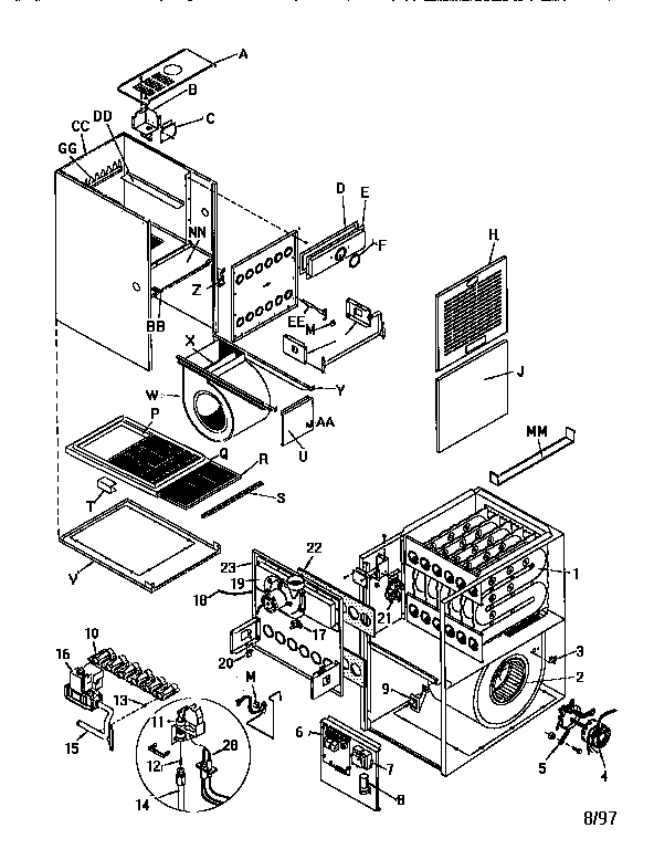 ICP GNJ100N20D2 unit parts diagram