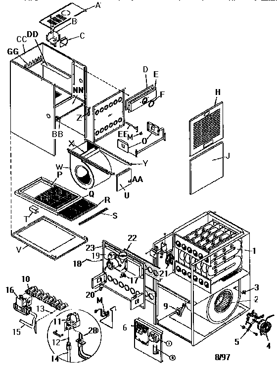 ICP GNJ075N16D2 unit parts diagram
