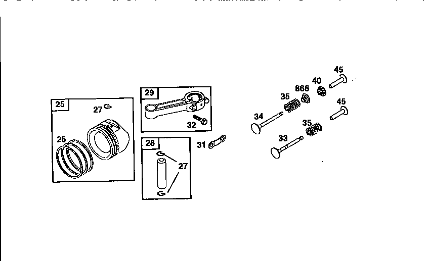 Craftsman 842243290 piston assembly and ring set diagram