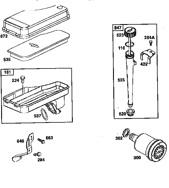 Craftsman 842243290 air cleaner assembly diagram
