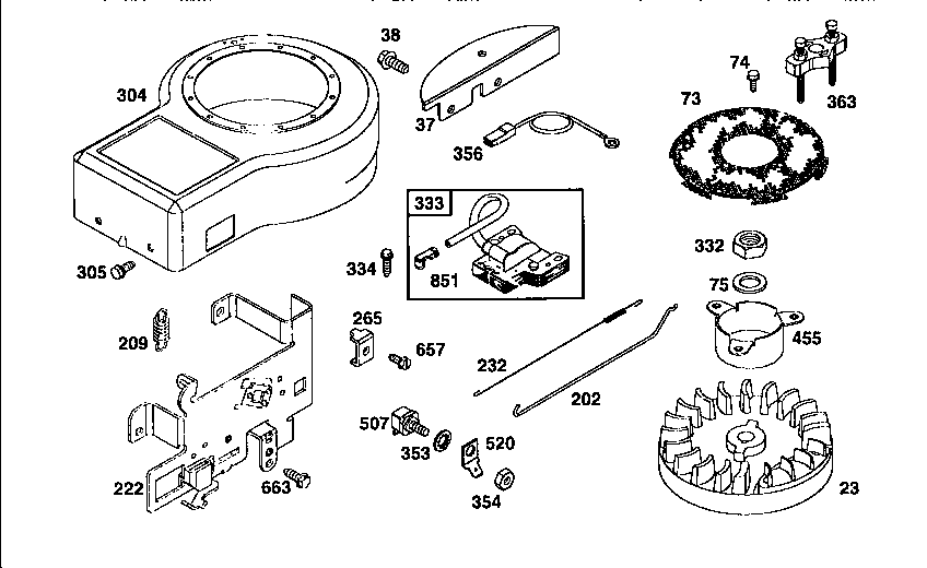 Craftsman 842243290 flywheel assembly diagram