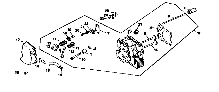 Craftsman 917259555 cylinder head, valve, breather diagram