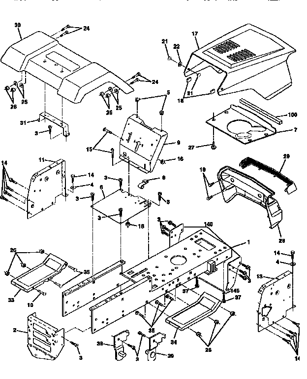 Craftsman 917258112 chassis and enclosures diagram