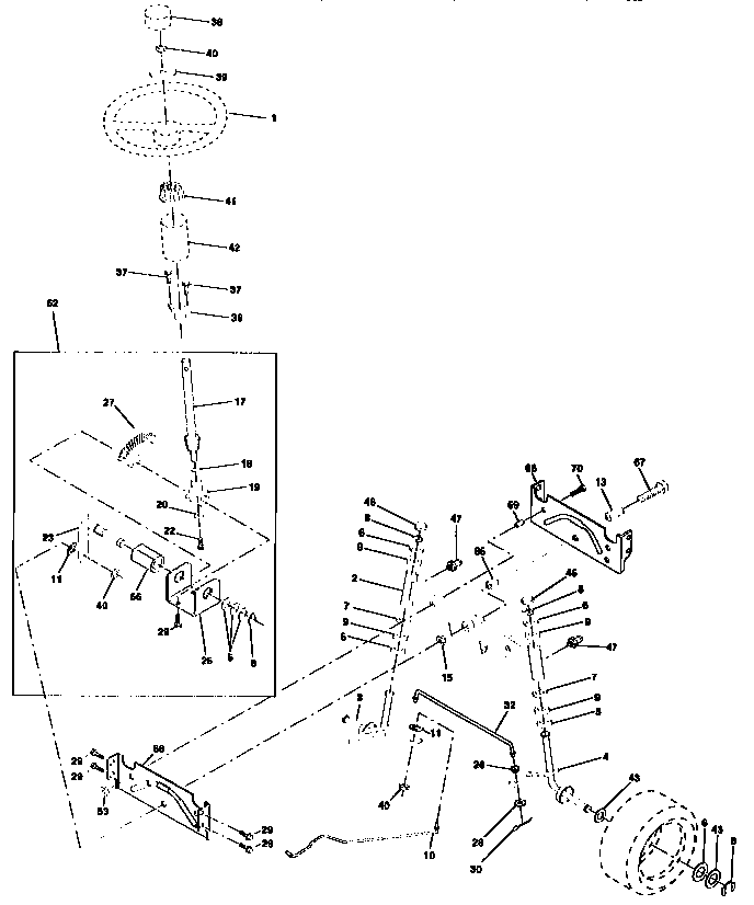 Craftsman 917258112 steering assembly diagram