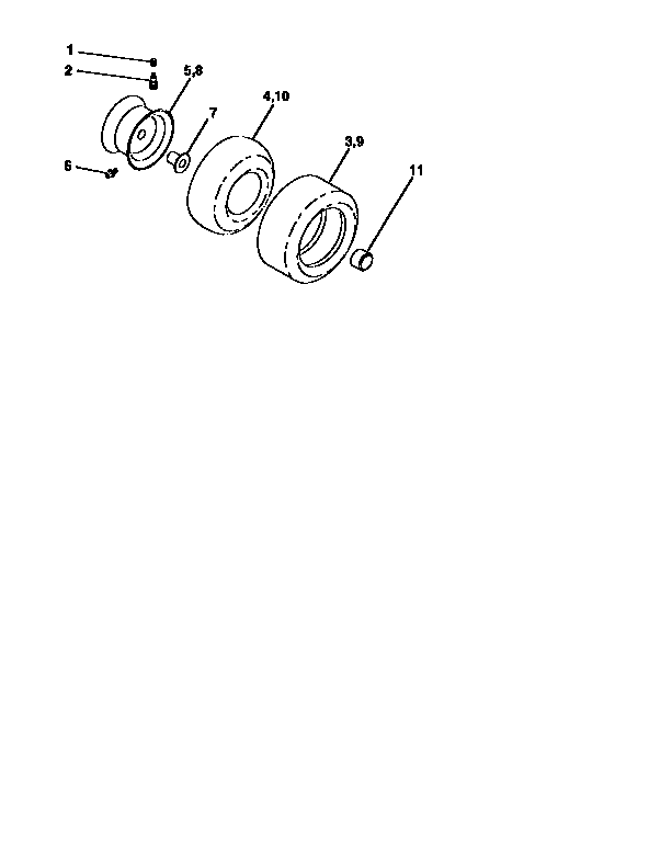Craftsman 917258112 wheels and tires diagram