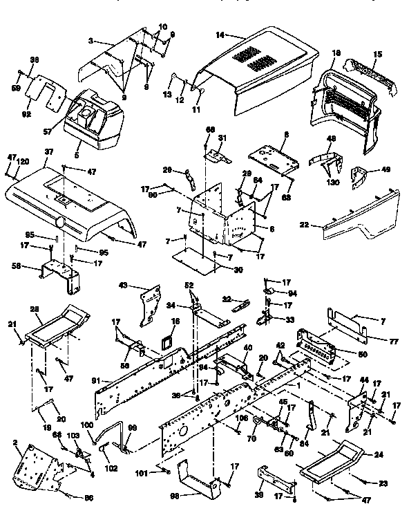 Craftsman 917258972 chassis and enclosures diagram