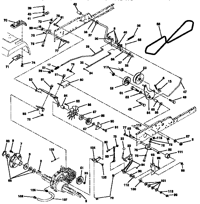 Craftsman 917258972 ground drive diagram