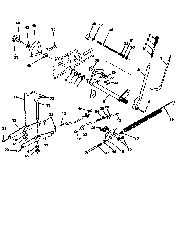 Craftsman 917258972 lift assembly diagram