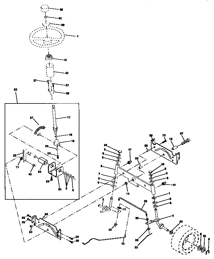 Craftsman 917258515 steering assembly diagram