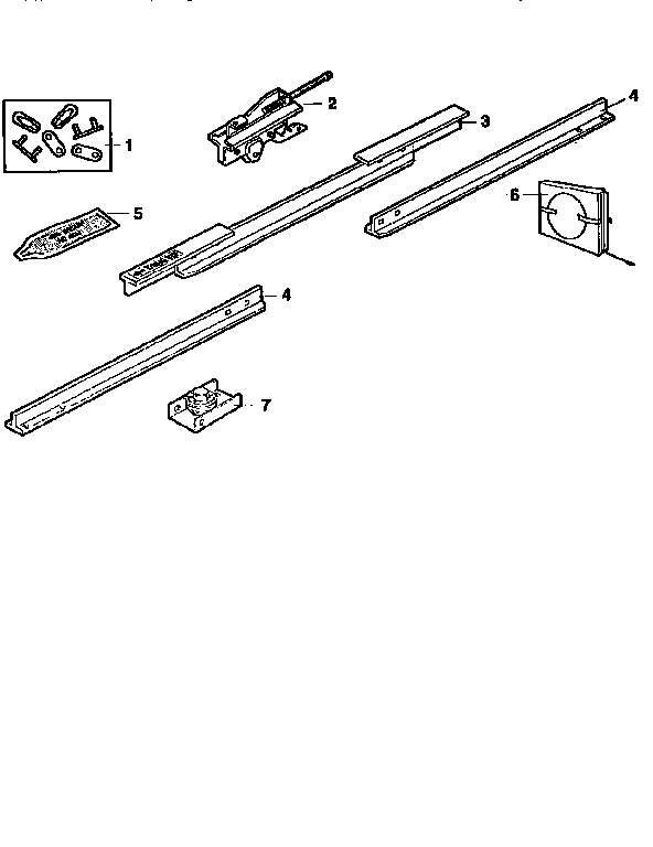 Craftsman 13953673SRT2 rail assembly diagram