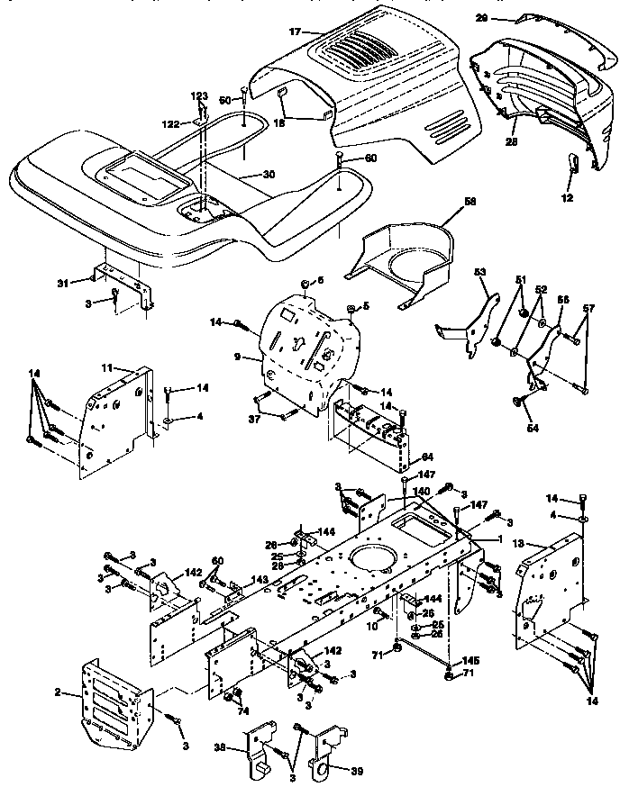 Craftsman 917258565 chassis and enclosures diagram