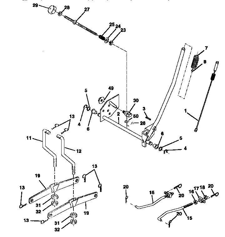 Craftsman 917258565 mower lift diagram