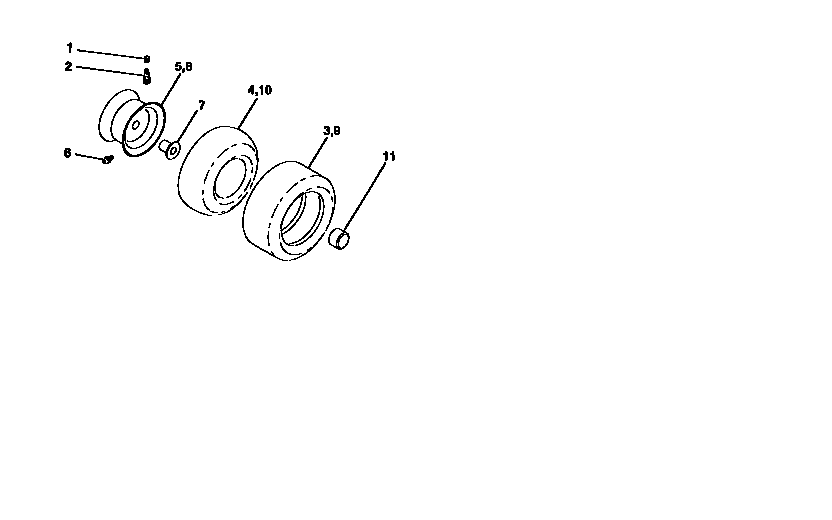Craftsman 917258565 wheels and tires diagram