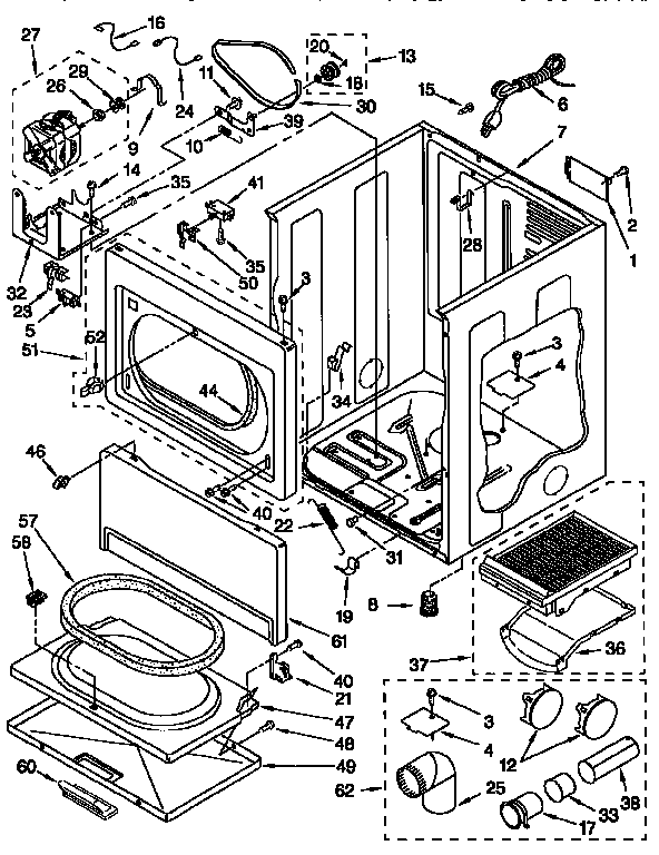 Kenmore 11078934790 cabinet diagram