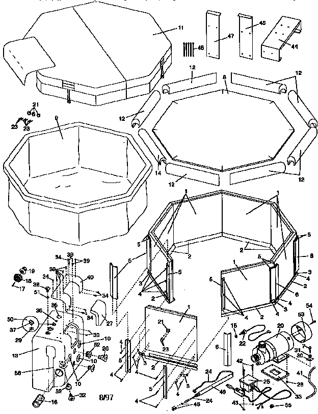Weslo WLHS21070 unit parts diagram