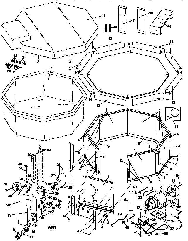 Weslo SPRW52461 unit parts diagram