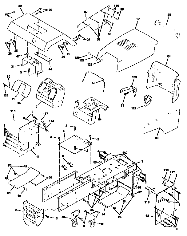 Craftsman 917259581 chassis and enclosures diagram